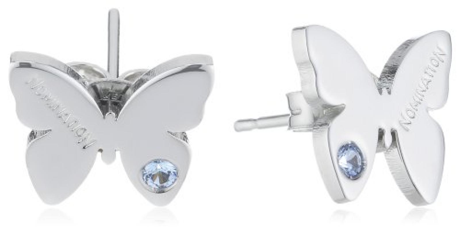 Nomination Damen-Ohrring Butterfly Stecker Hellblau 021308/003 