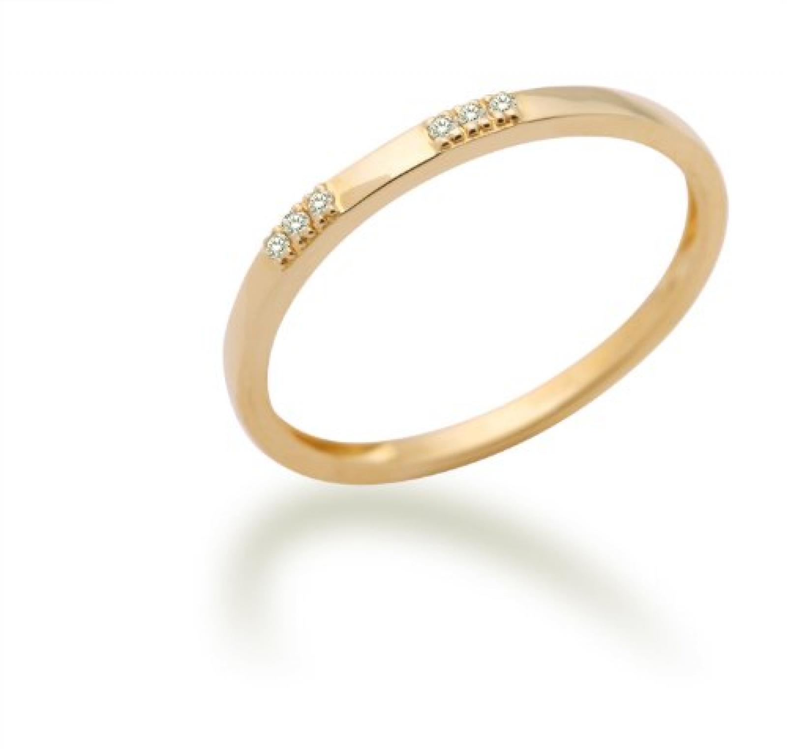 Miore Damen-Ring Memoire 9 Karat (375) Gelbgold mit Brillanten 0.04ct MF9007RY 