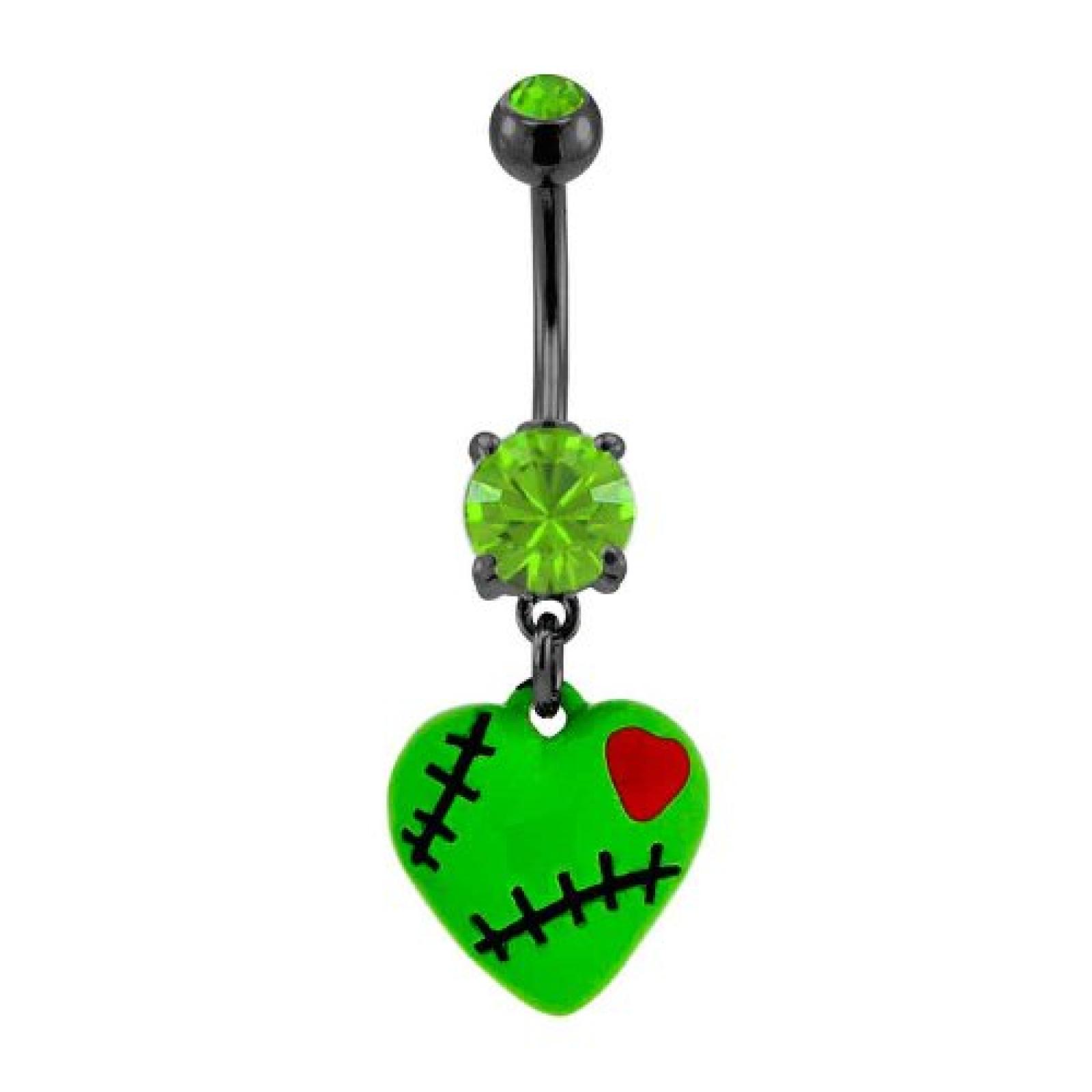 Metal Mafia Bauchnabelpiercing ZOMBIE HEART 