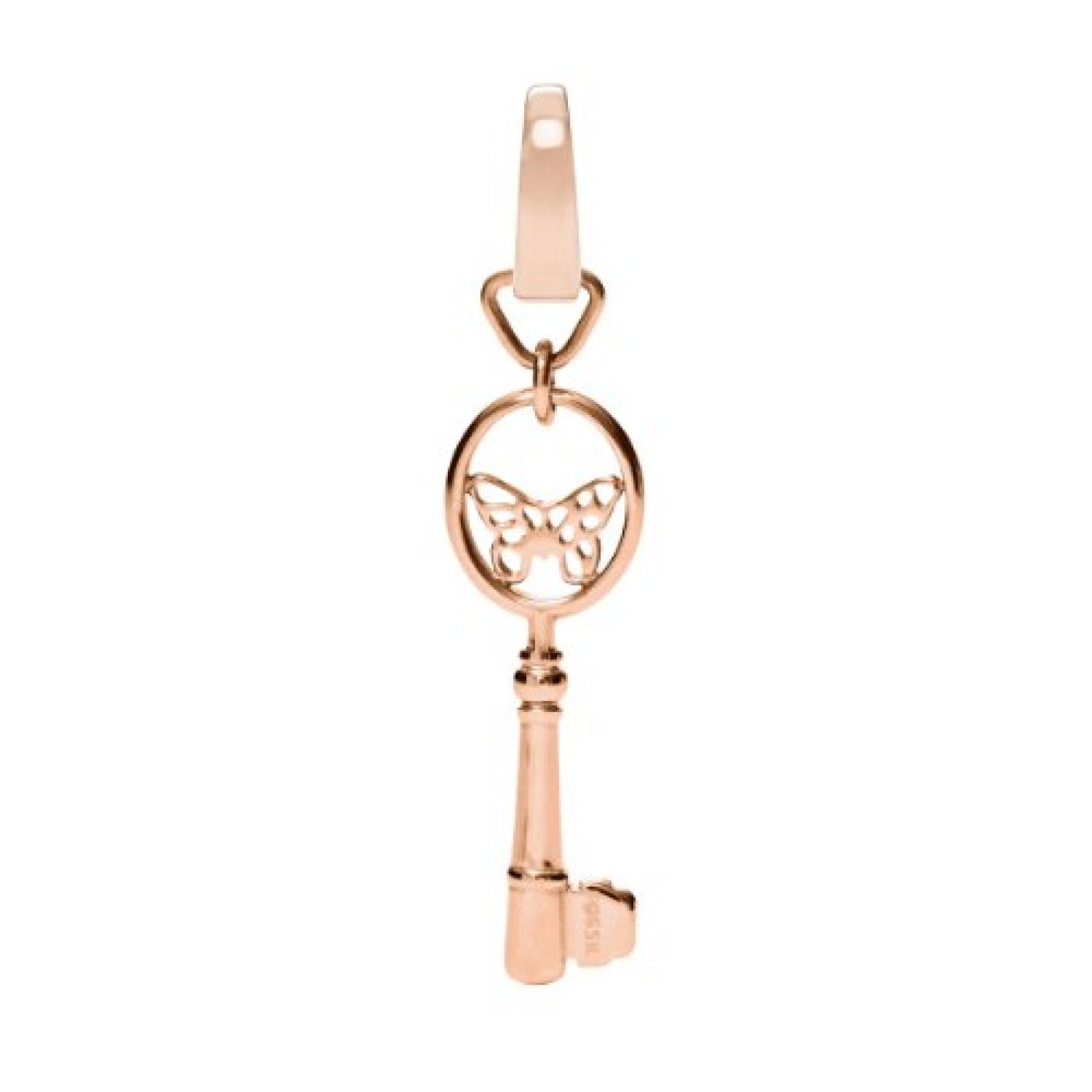 Fossil Damen-Charm Schlüssel Edelstahl rose JF87632040 