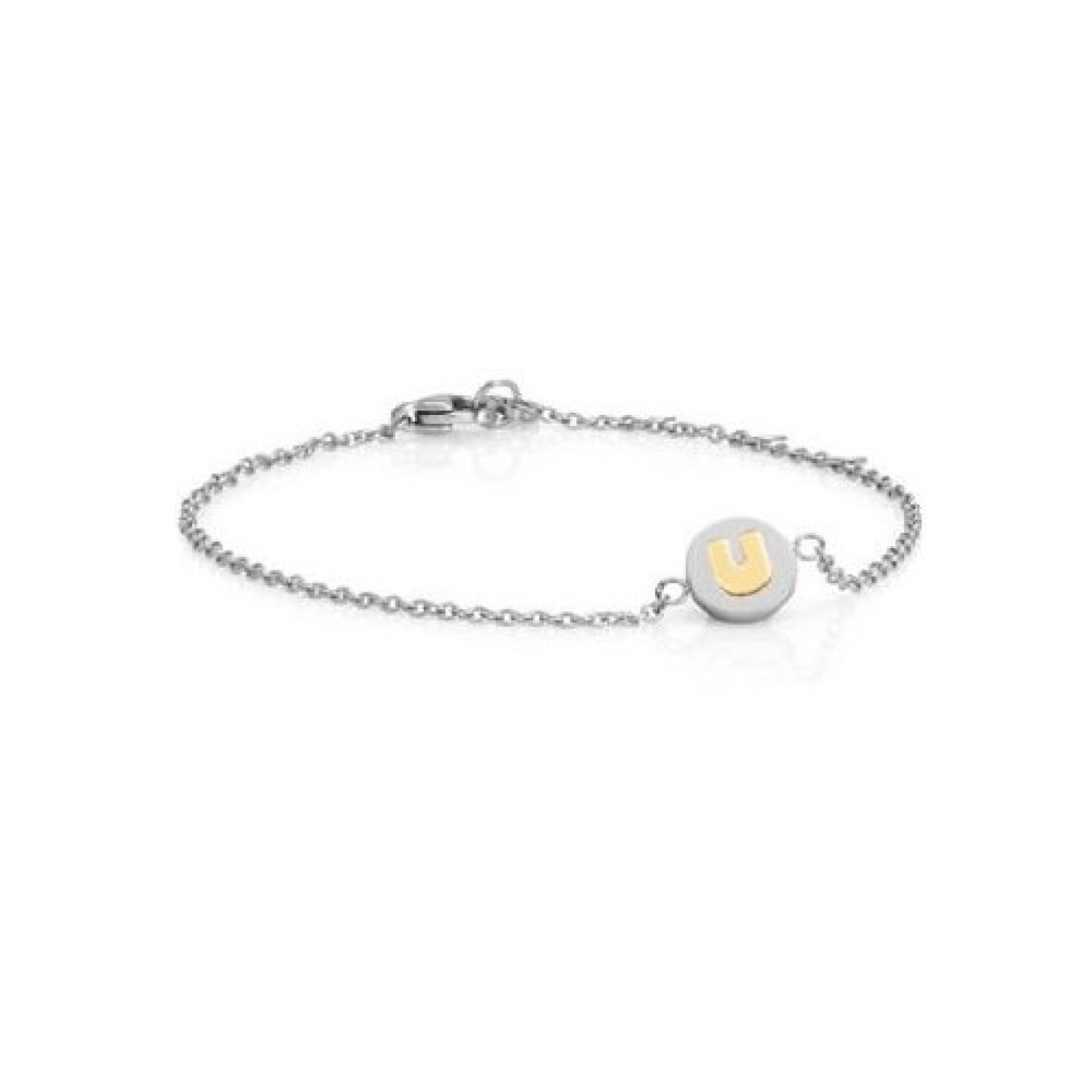 Nomination BON BON Armband aus edelstahl mit gold BUCHSTABEN (U) 065040-021 