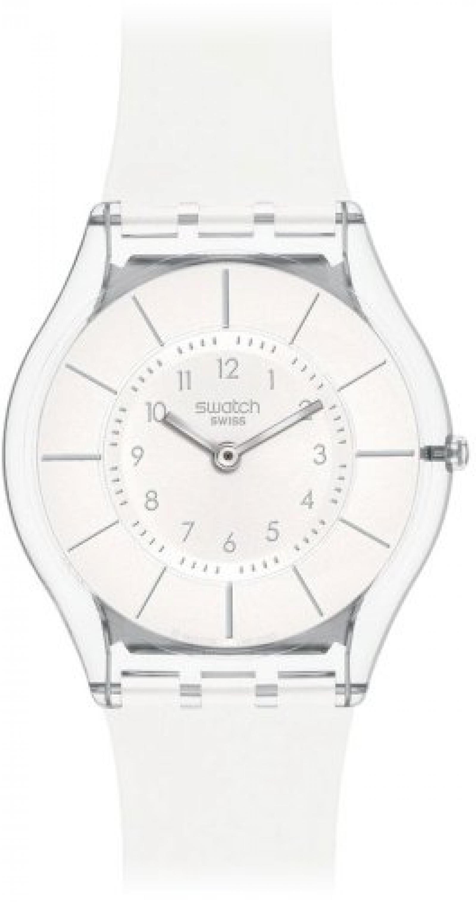 Swatch Damen-Armbanduhr XS White Classiness Analog Quarz Kautschuk SFK360 