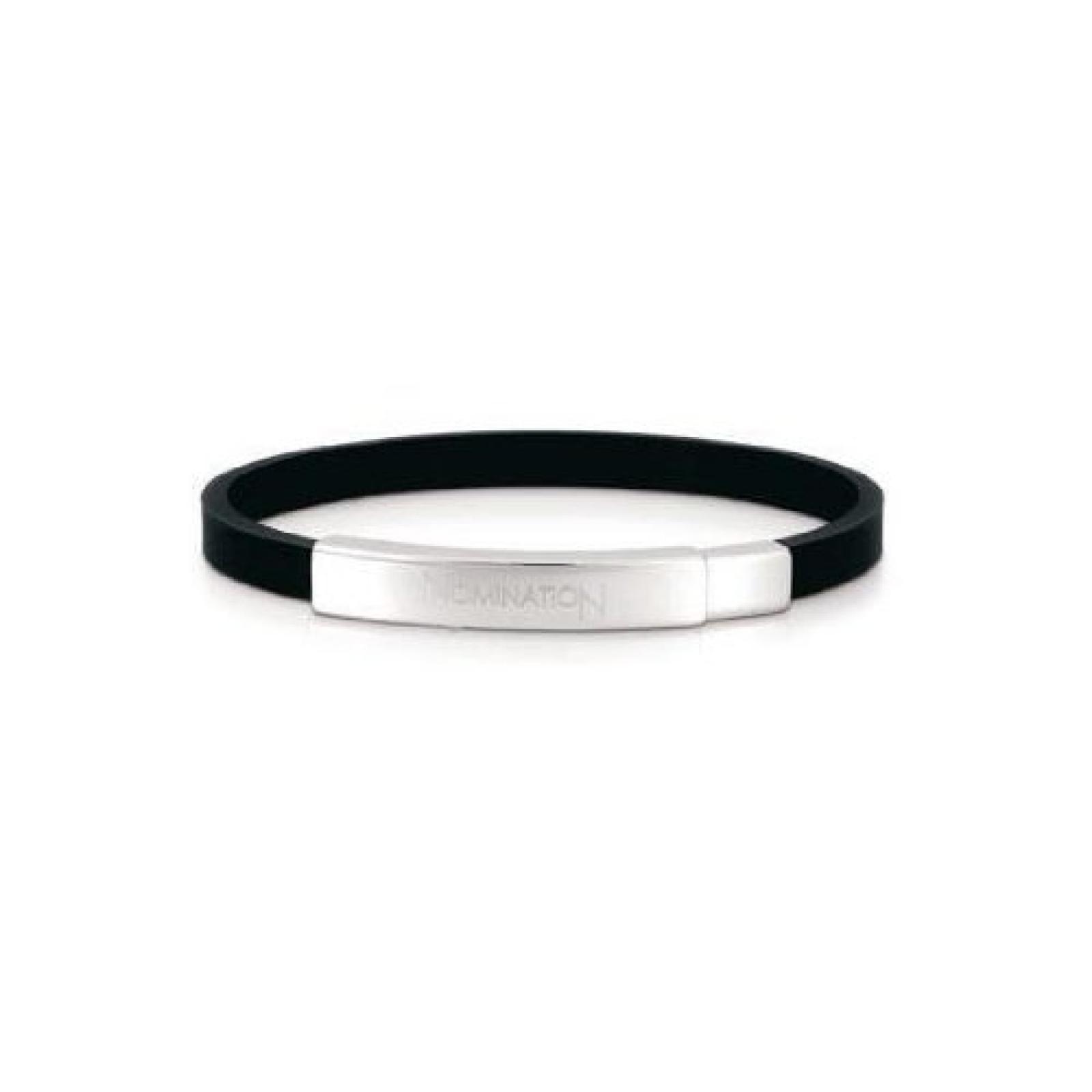 Nomination Armband GROOVE aus Edelstahl (Kautschuk schwarz) (021550-002) 