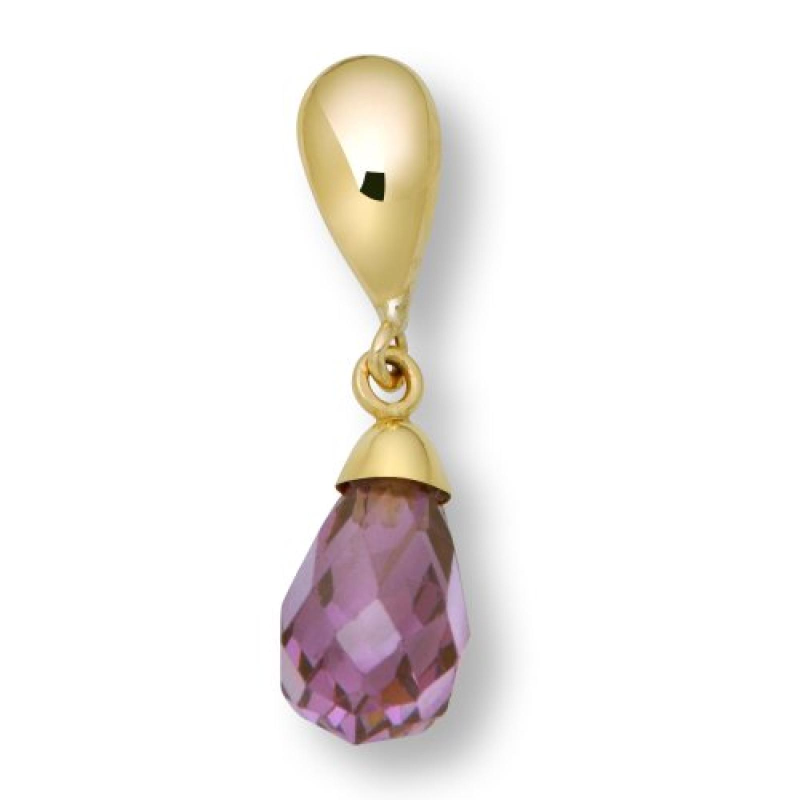 Miore-Joven Anhänger 18 Karat(750) Gelbgold mit Amethyst MAP63Y 