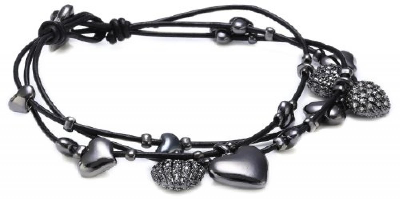 Pilgrim Jewelry Damen-Armband aus der Serie Classic hematite plated kristall 19.0 cm 601233062 