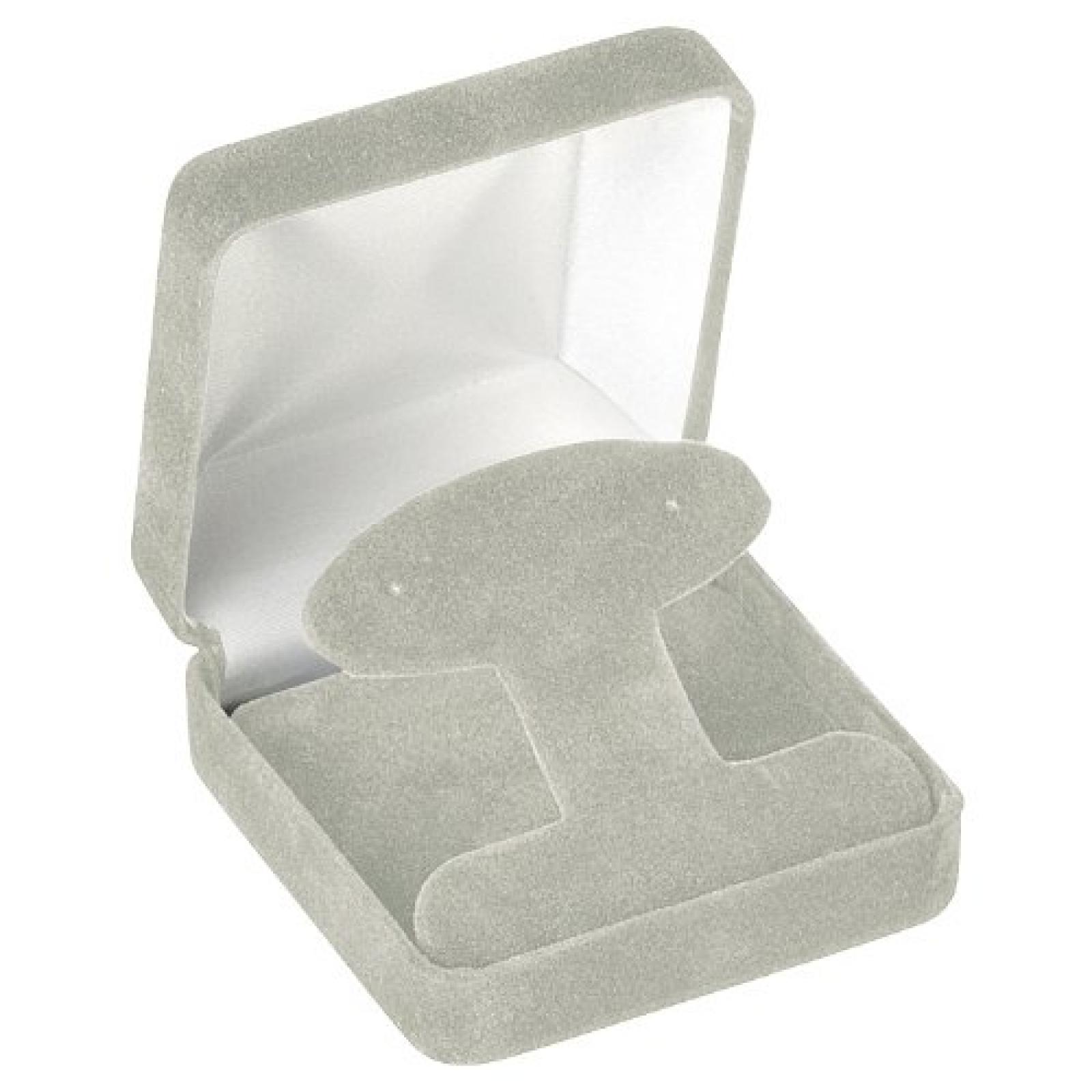 FRENCH CLIP EARRING BOX - LIGHT GREY-FRENCH CLIP EARRING 