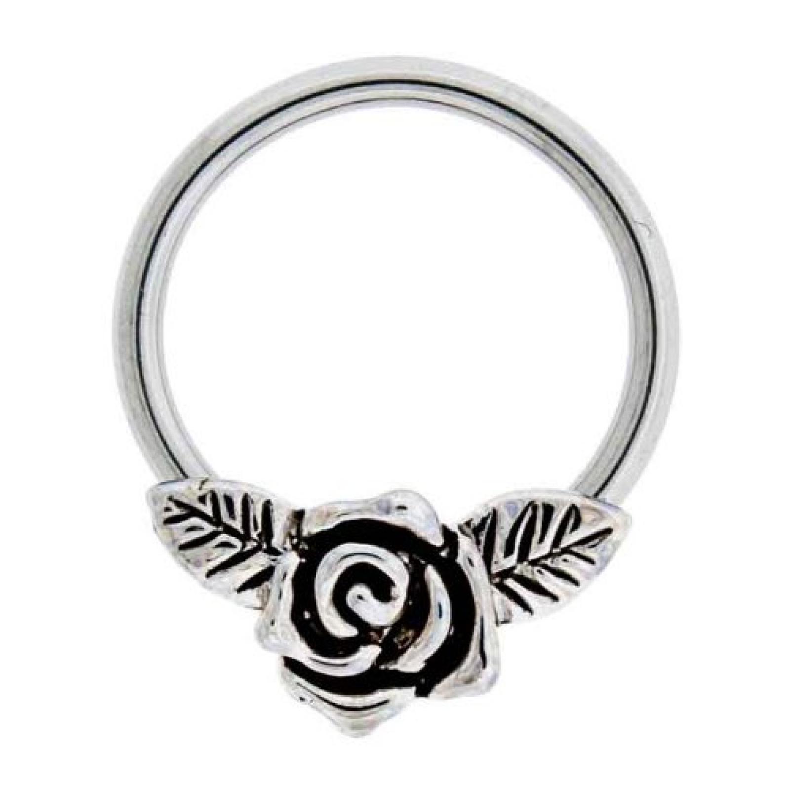 Metal Mafia Ball Closure Ring SILVER ROSE 