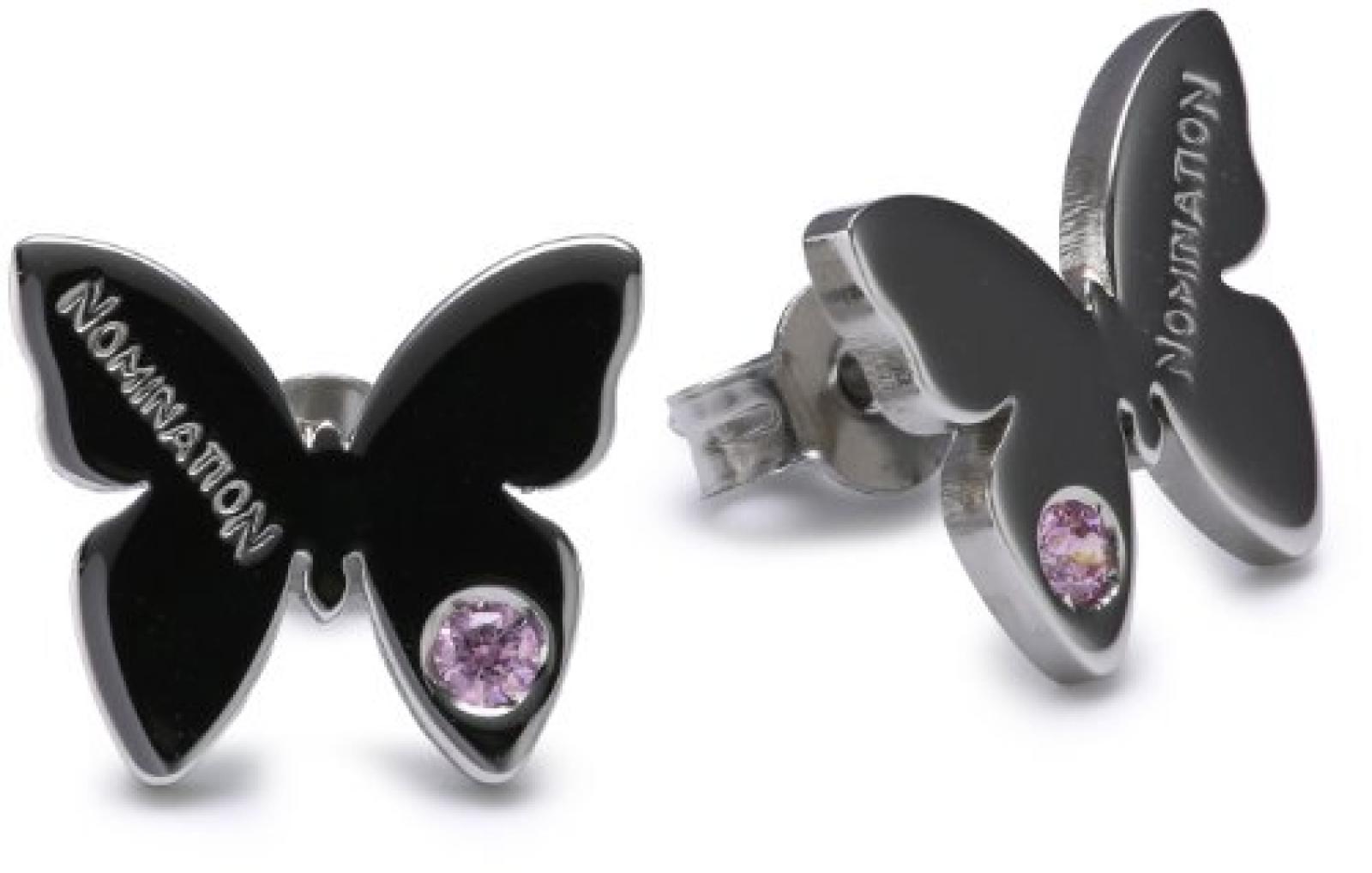 Nomination Damen-Ohrring Butterfly Stecker Rosa 021308/002 