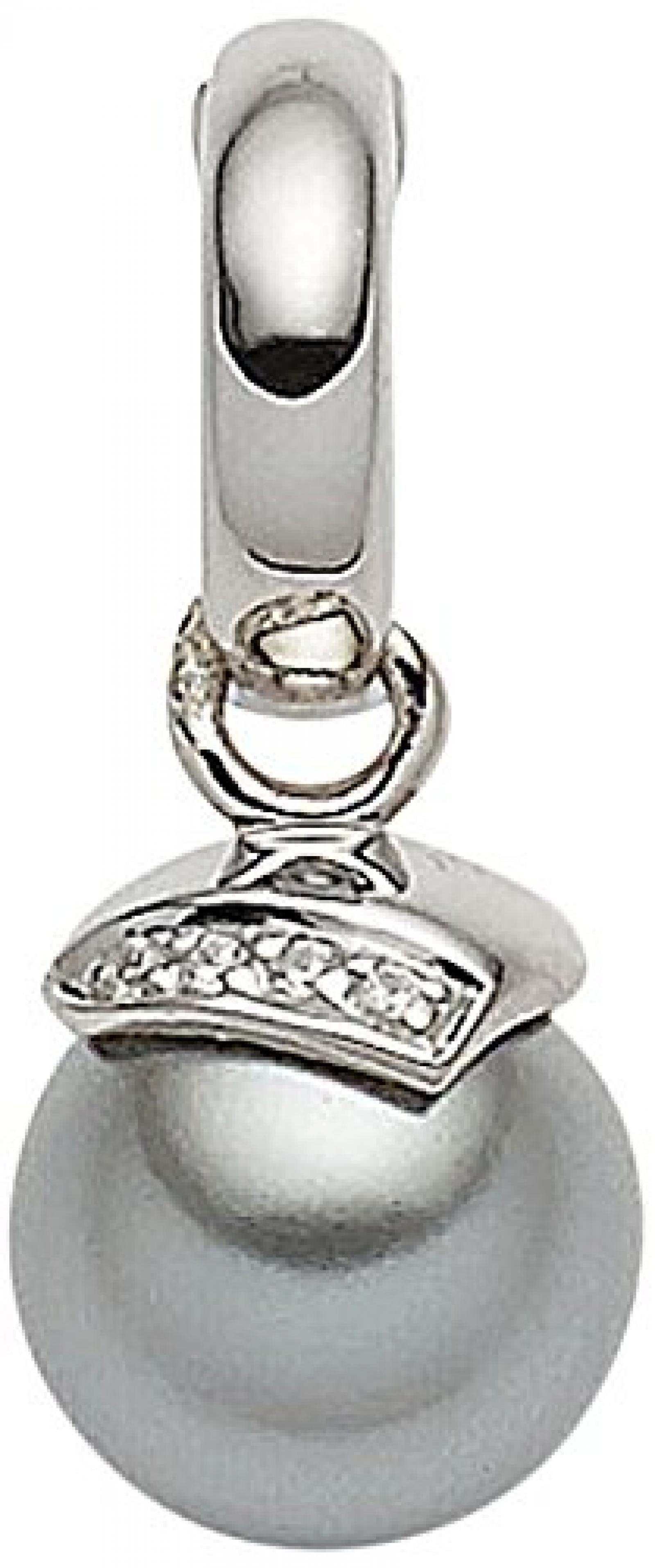 Viventy Damen-Charm Versilbert rhodiniert Perle - 767152 