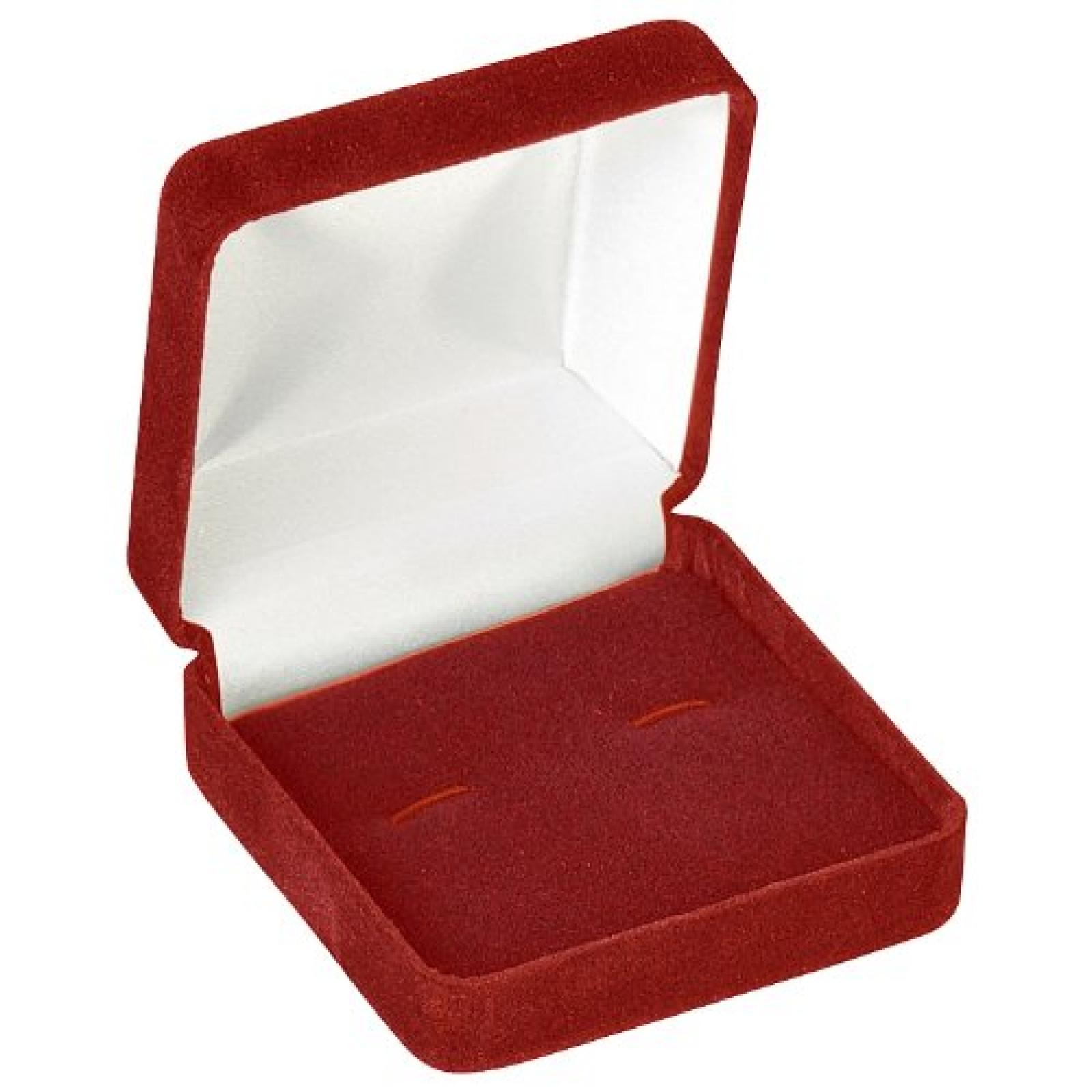 CUFFLINK BOX - BURGUNDY-CUFFLINK BOX 