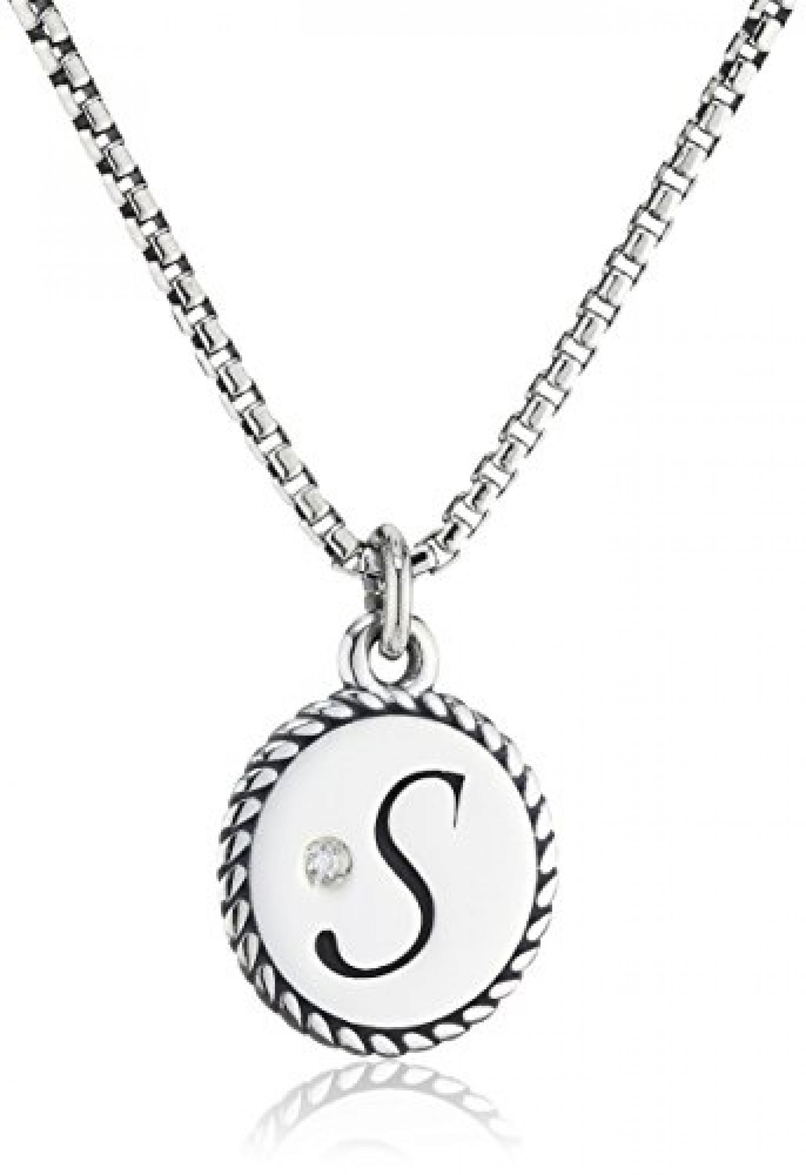 Nomination Damen Halskette 925 Sterling Silber Swarovski-Kristall Letters weiß 144120/019 