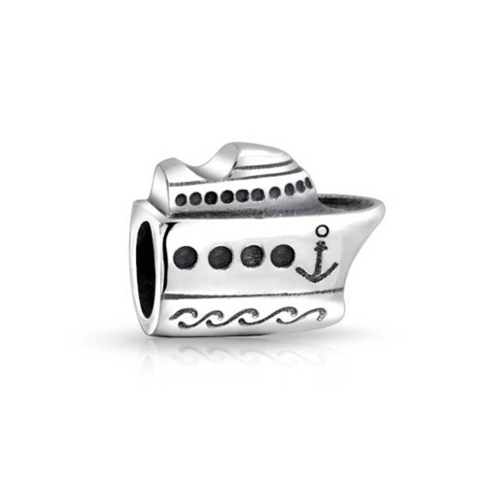 Bling Jewelry 925er Sterling-Silber Nautische Kreuzfahrt Schiff Boot Wulst Passend für Pandora 