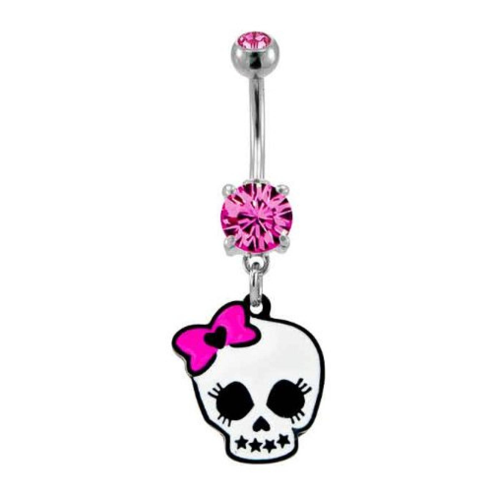 Metal Mafia Bauchnabelpiercing SKULL STAR SMILE 