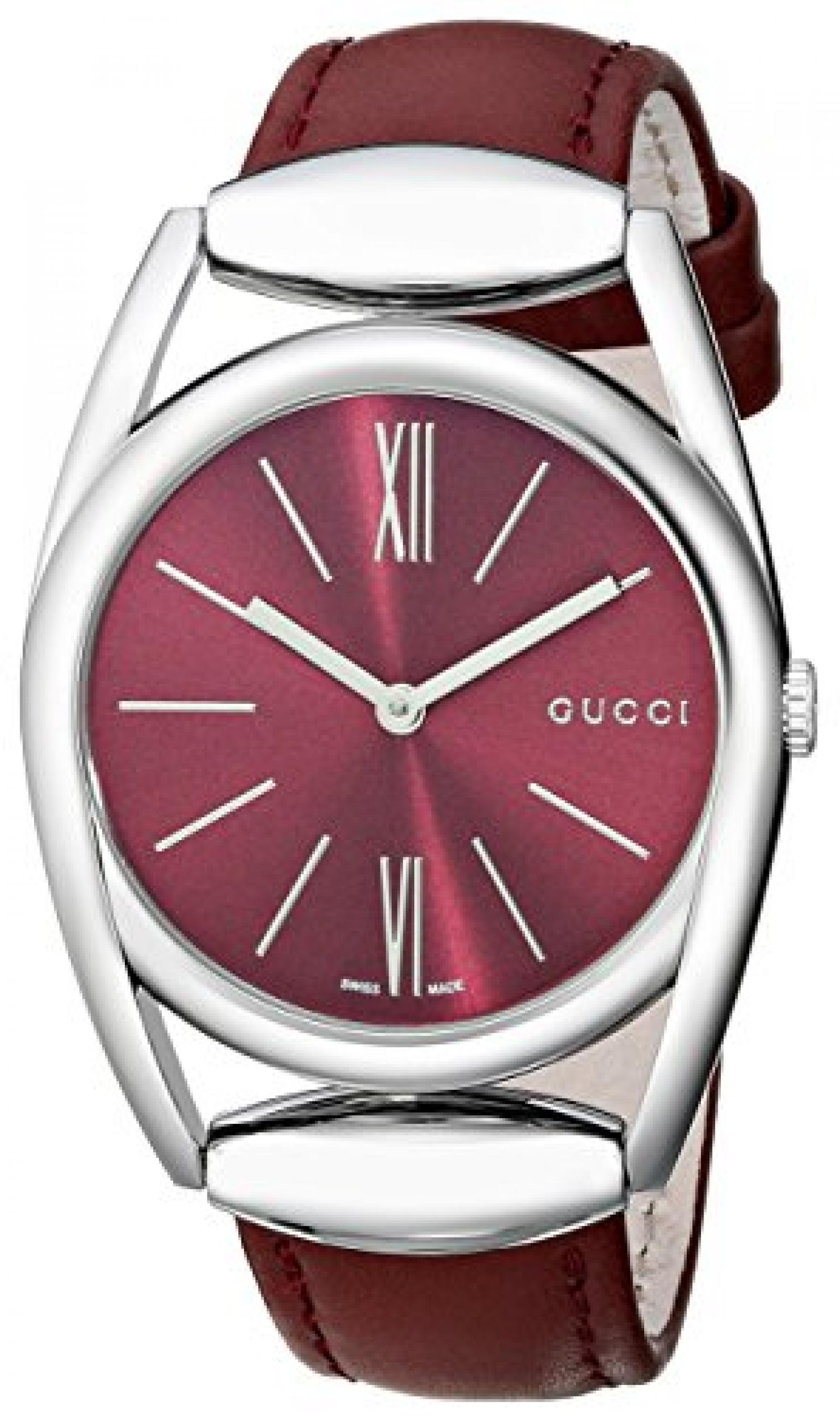 Gucci Damen-Armbanduhr XS HORSEBIT Analog Quarz Leder YA139402 