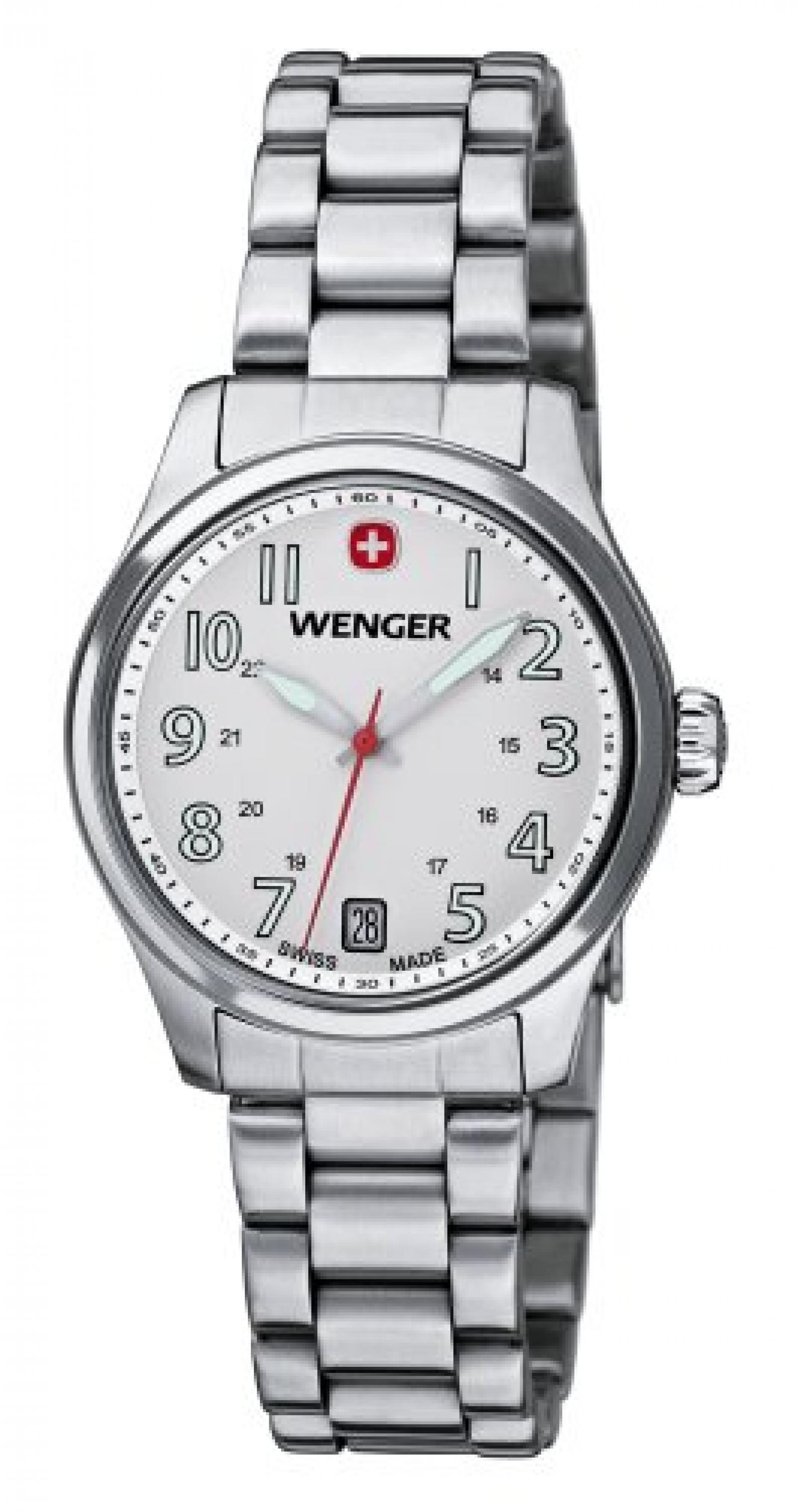 Wenger Damen-Armbanduhr XS Terragraph Analog Quarz Edelstahl 01.0521.102 
