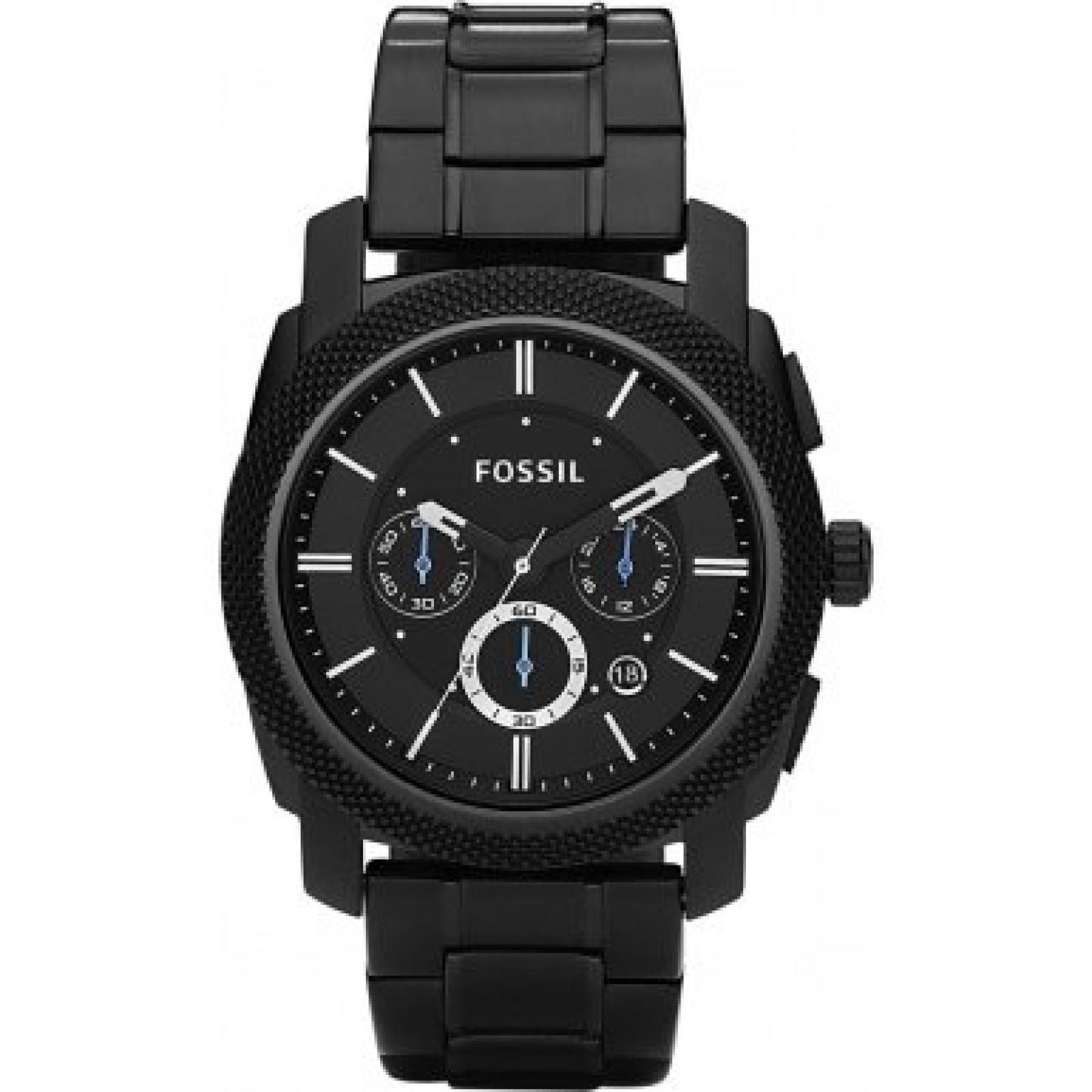 Fossil Herren-Armbanduhr Chronograph Dress FS4552 Black IP 