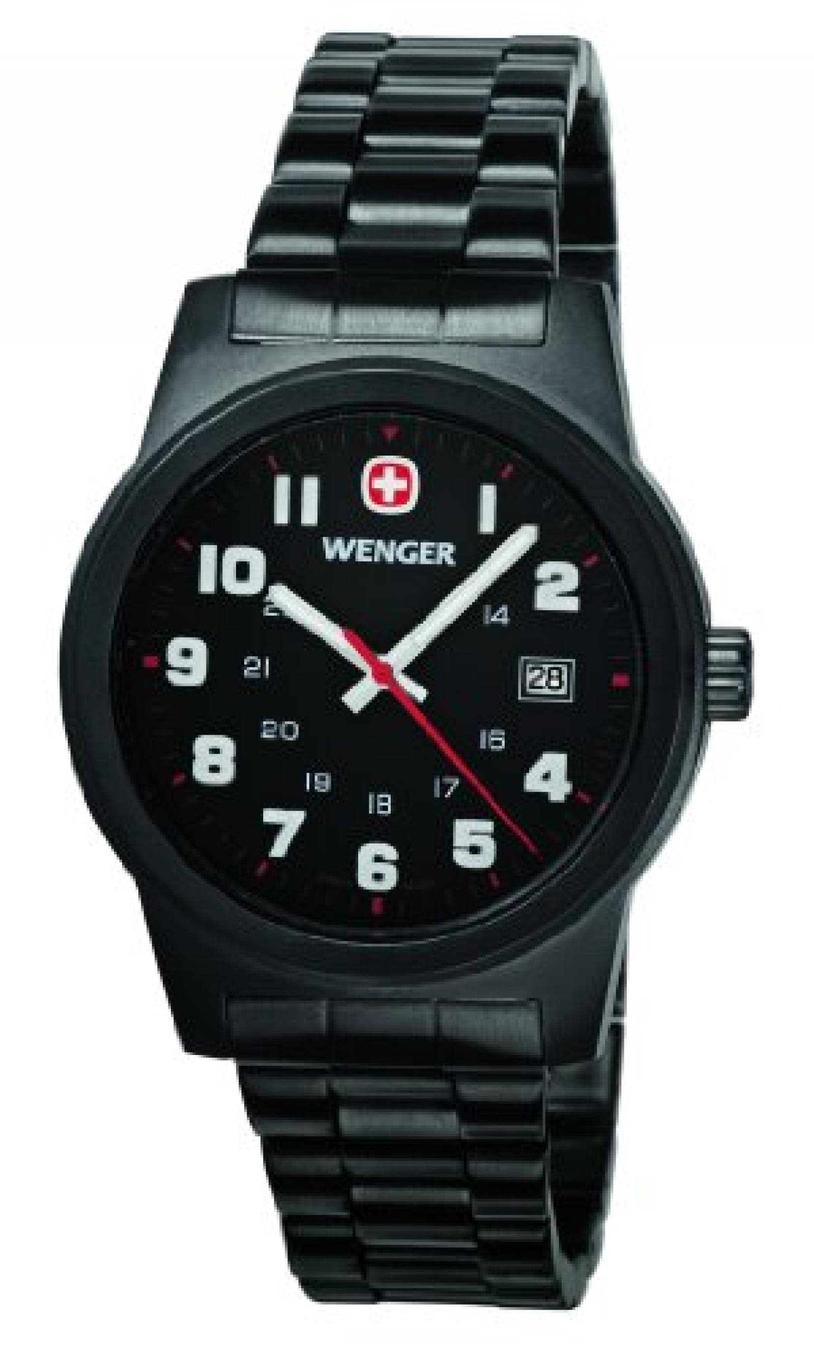 Wenger Herren-Armbanduhr XL Field Classic Analog Quarz Edelstahl beschichtet 01.0441.102 