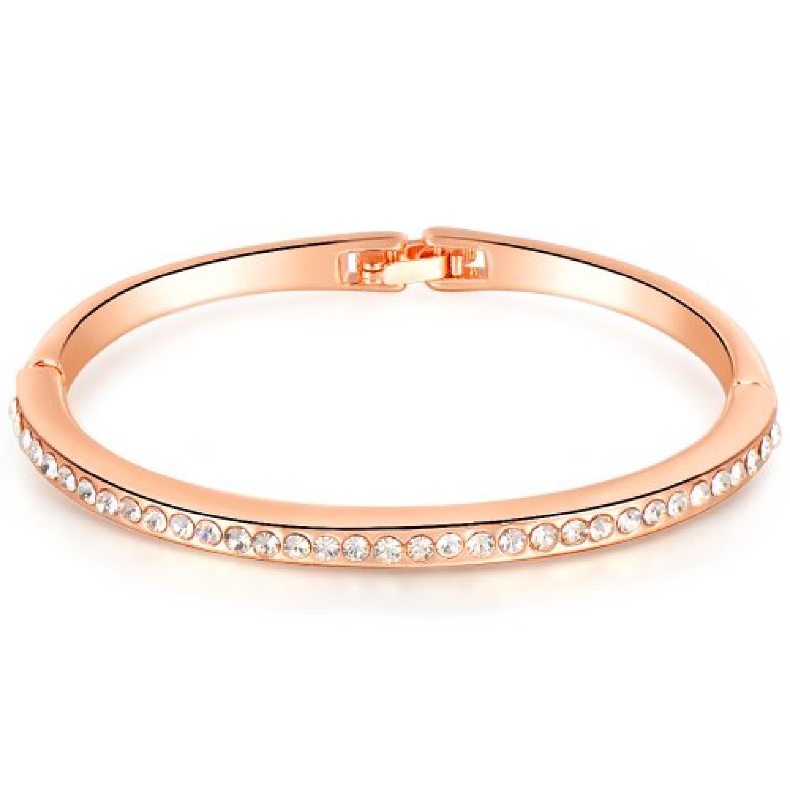 Ninabox Weihnachtsgeschenk Rosegold Damen Mädchen Armreif SWAROVSKI ELEMENTS Kristall Damen Schmuck Modeschmuck Geschenk Geburtstagsgeschenk Party Kollektion Weihnachten Geschenk 