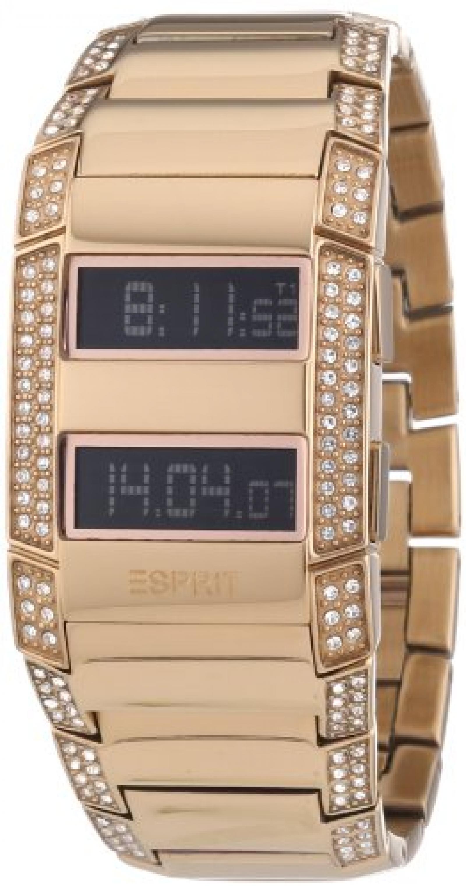 Esprit Damen-Armbanduhr Esprit Watch Fulmina Centauri Rose Digital Quarz Edelstahl beschichtet ES101242703 