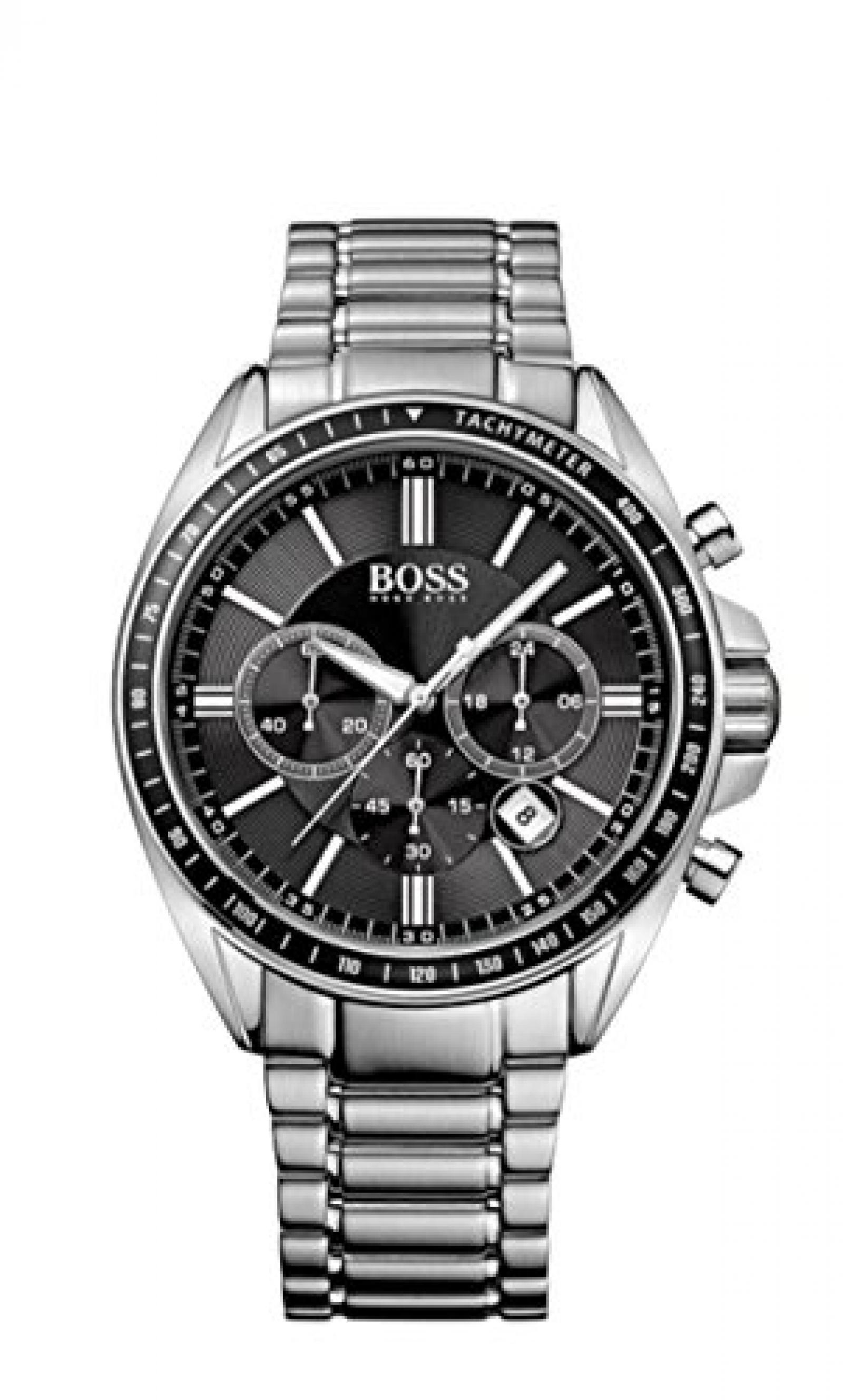 Hugo Boss Herren-Armbanduhr XL Driver Sport Chronograph Quarz Edelstahl 1513080 