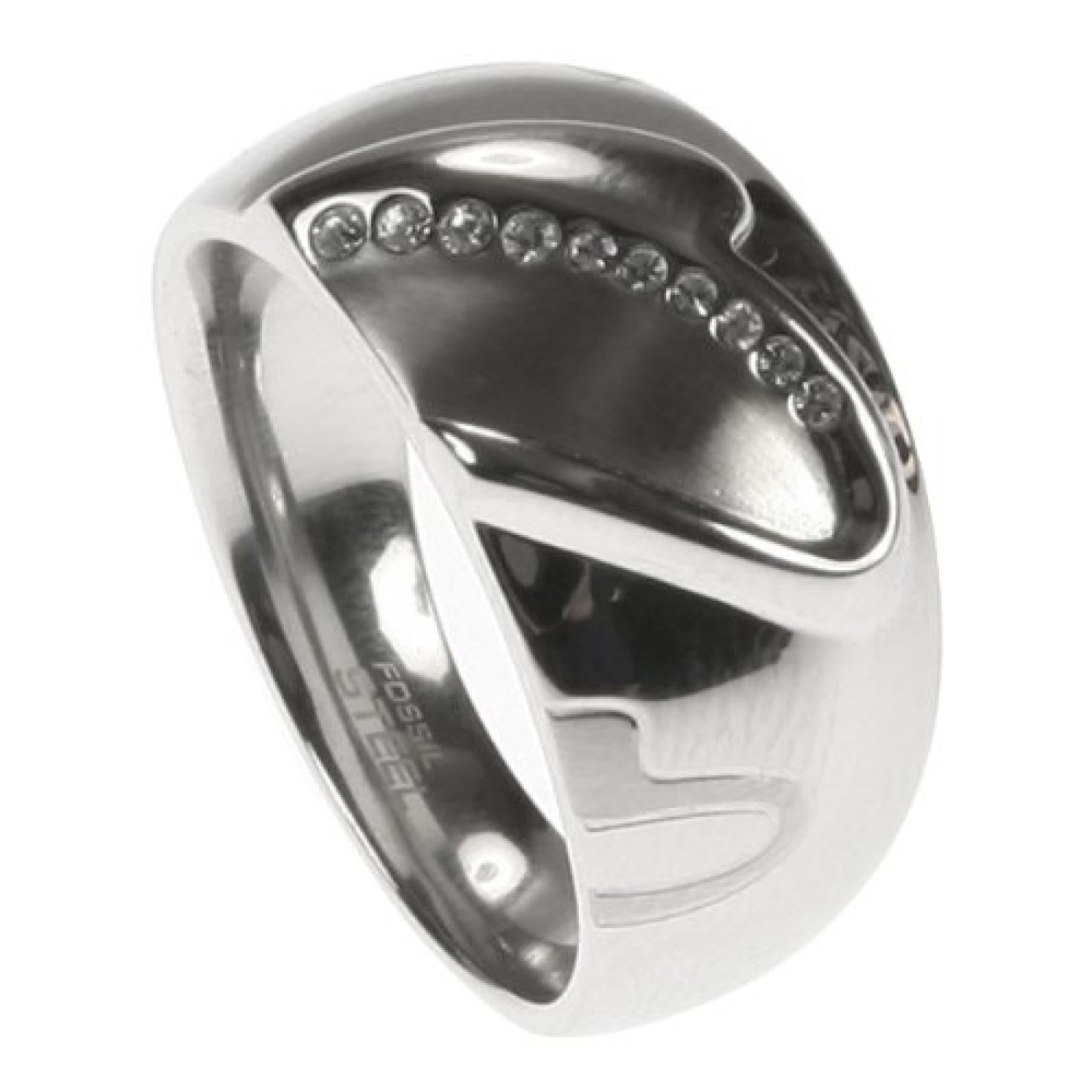 Fossil Damen-Ring Edelstahl mit Glassteinen Gr. 50 (15.9) JF85634040 