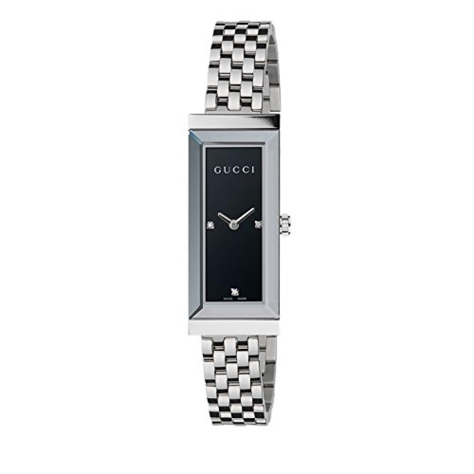 Gucci Damen-Armbanduhr G FRAME Analog Quarz Edelstahl YA127504 