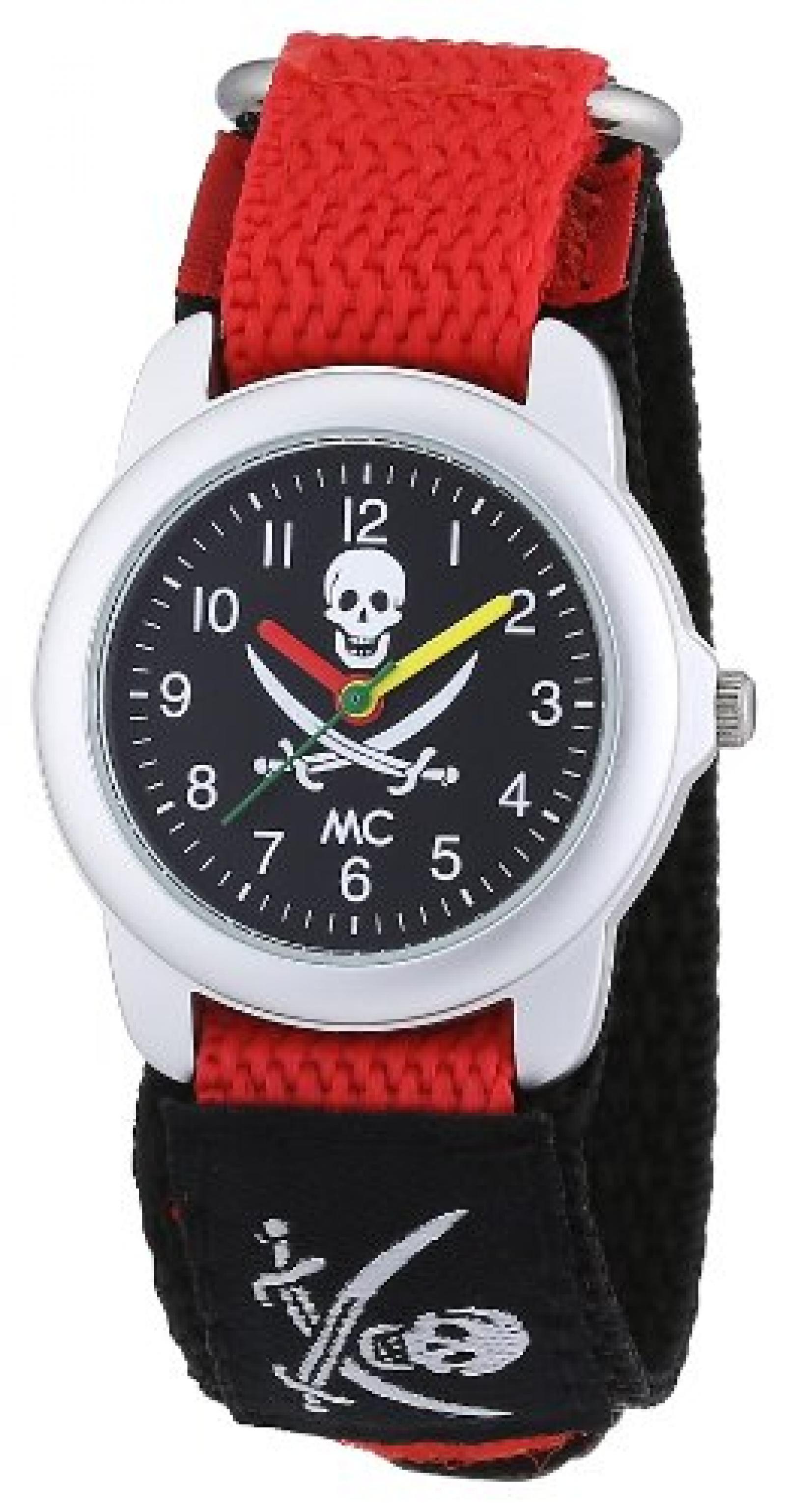 MC Timetrend Jungen-Armbanduhr Pirat Analog Quarz Textil 50381 