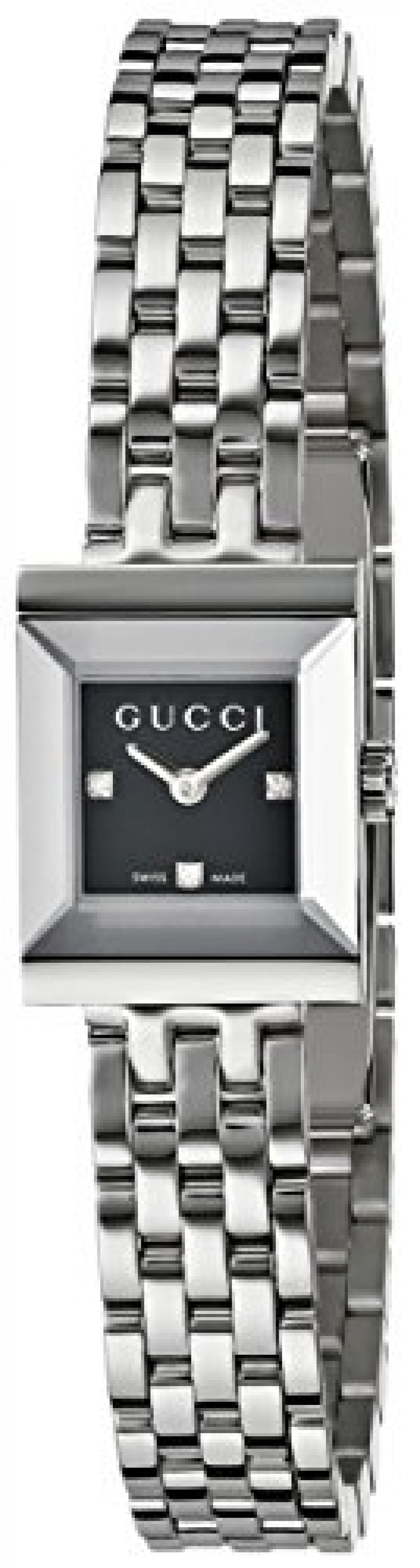 Gucci Damen-Armbanduhr G FRAME Analog Quarz Edelstahl YA128507 