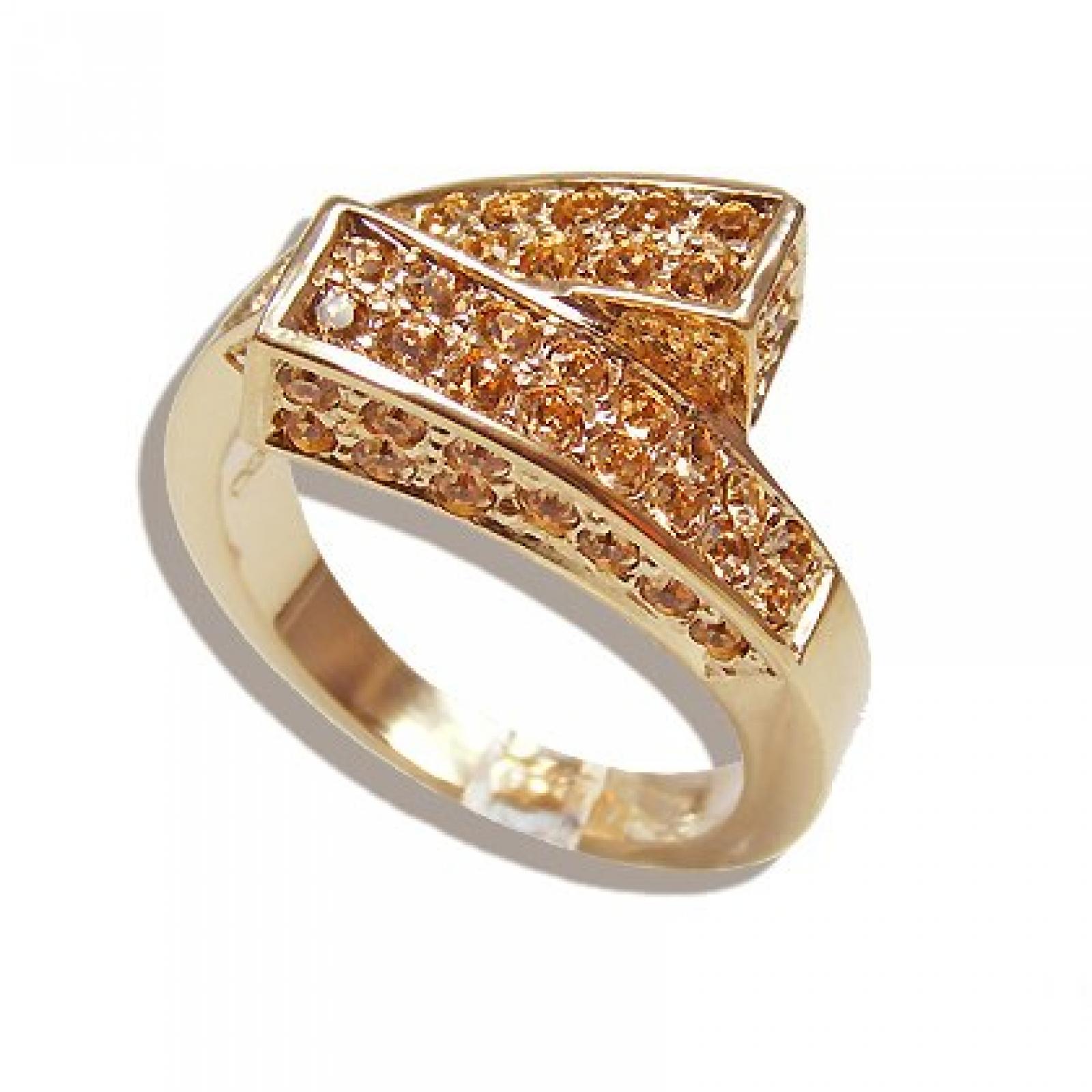 Ring mit SWAROVSKI ELEMENTS - Farbe Gold Gr. 56 