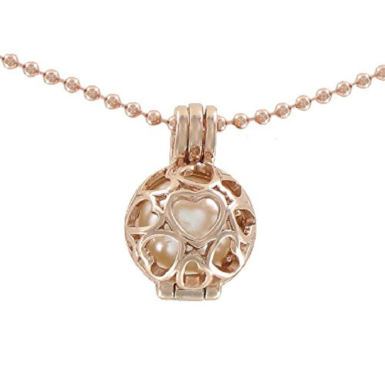 Eligo Jewellery 12mm Kugel + Rosegold Anhänger + Halskette (70cm oder 90cm) Set #4 