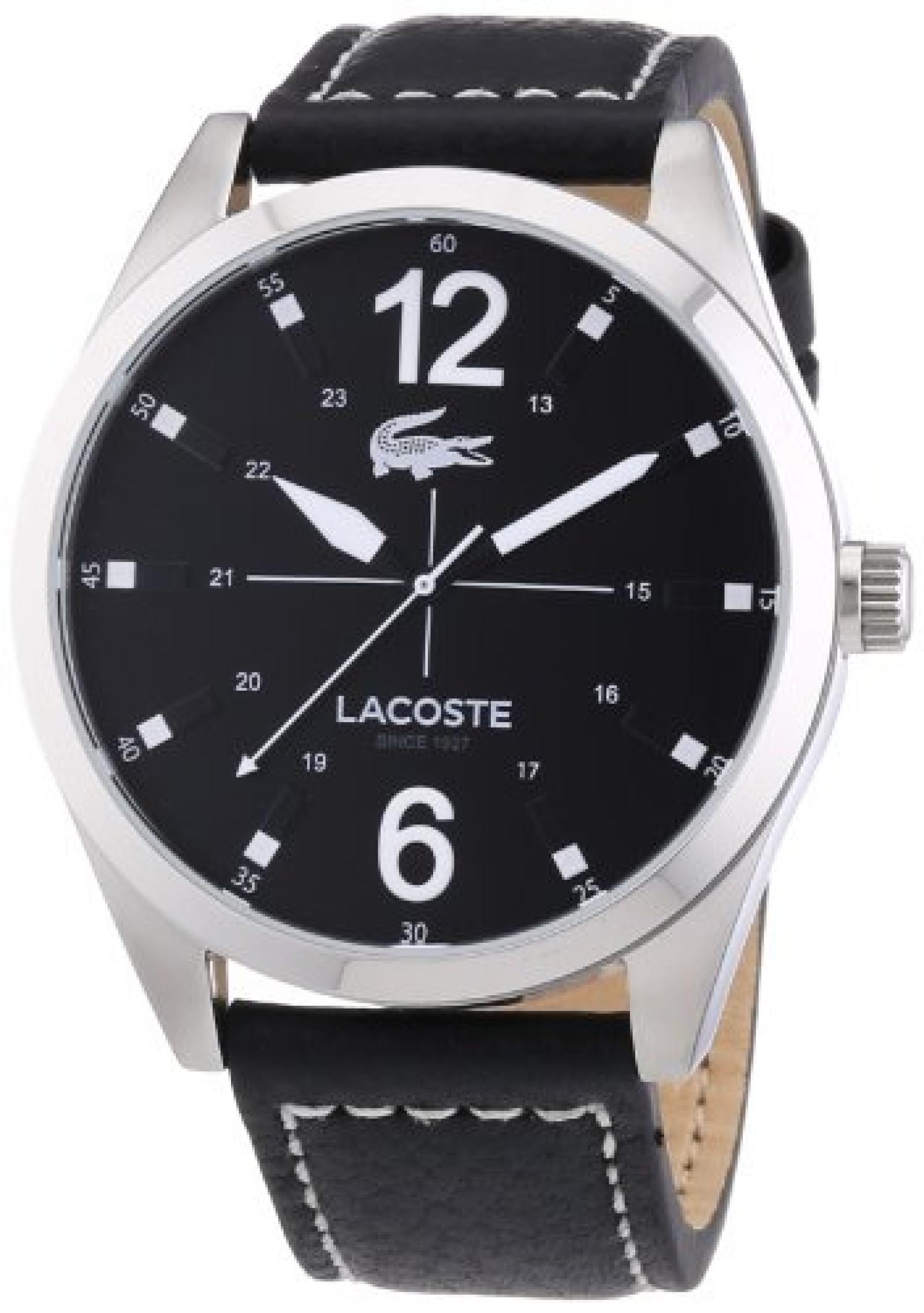 Lacoste Herren-Armbanduhr XL Analog Quarz Leder 2010695 