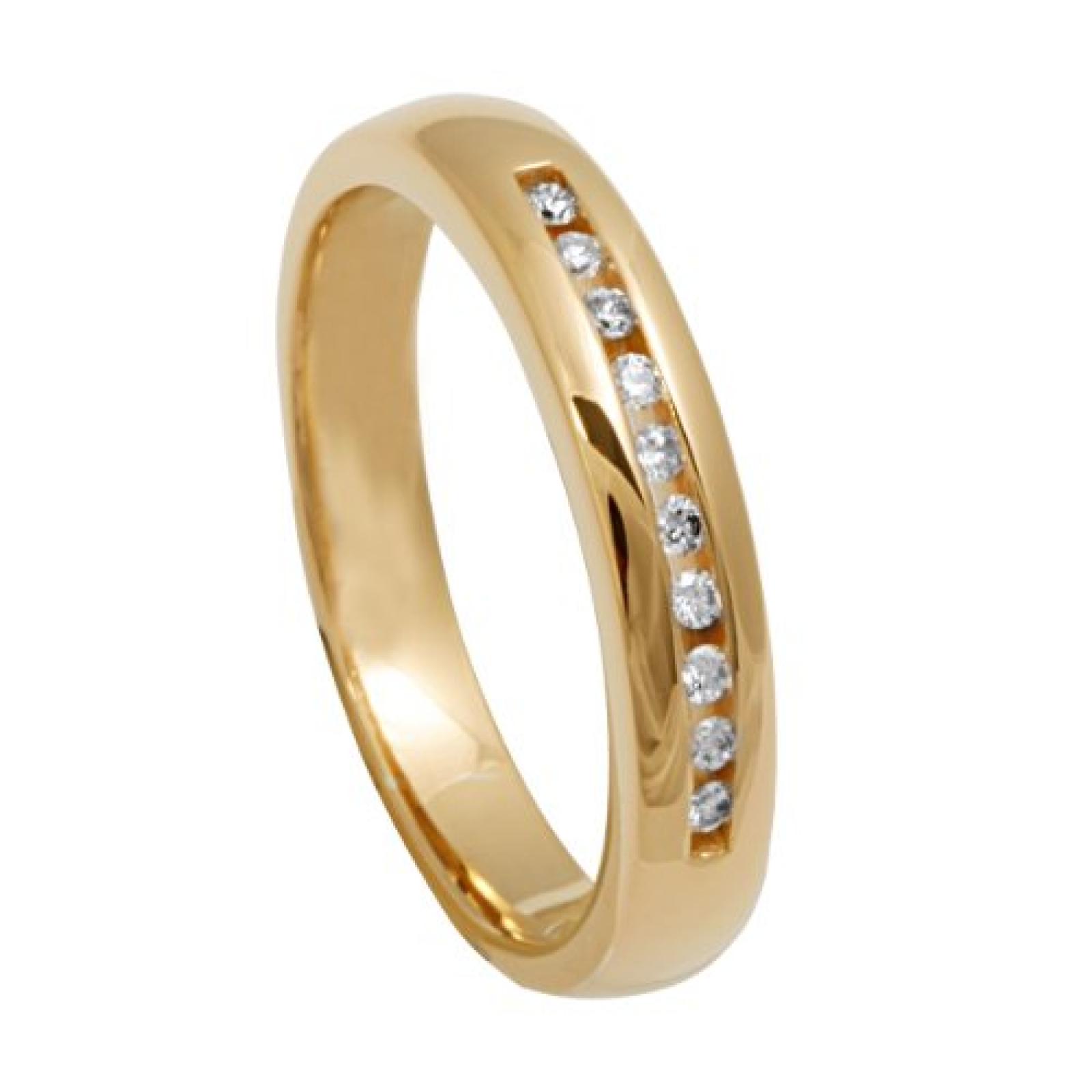 Bella Donna Damen Diamantring 333/000 Gelbgold 10 Brillanten  0,12ct. W-PI 