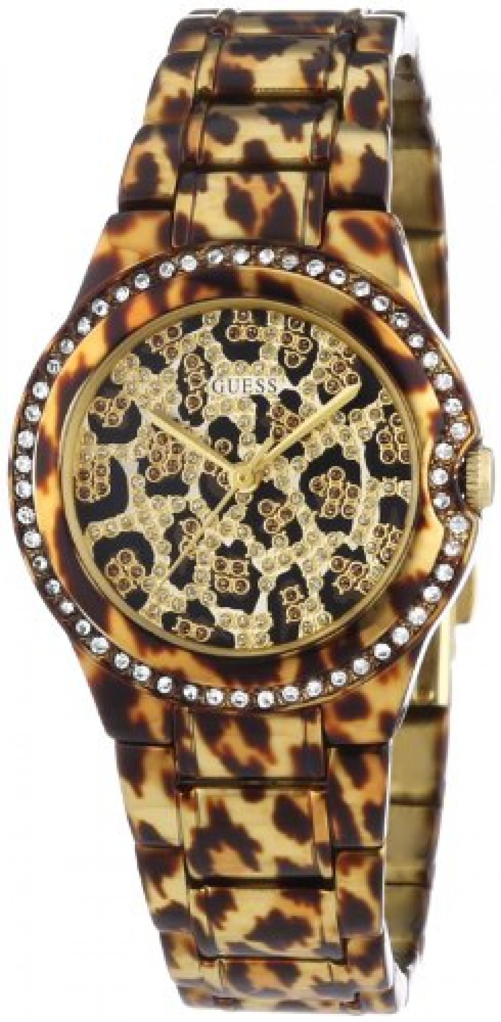 Guess Damen-Armbanduhr Analog Quarz Edelstahl Messing W0084L1 