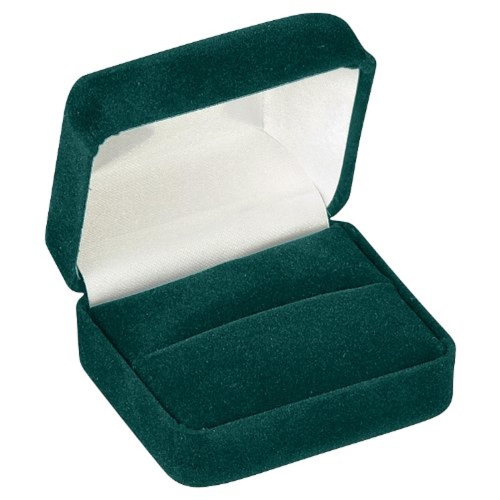 DOUBLE RING BOX - GREEN-DOUBLE RING-WITH SLEEVE 