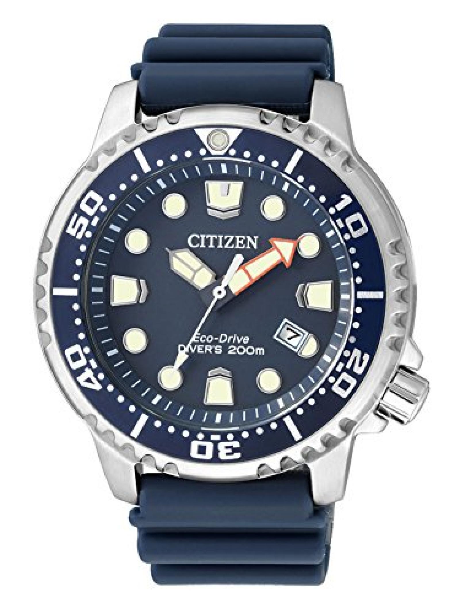 Citizen Herren-Armbanduhr XL Promaster Marine Analog Quarz Plastik BN0151-17L 