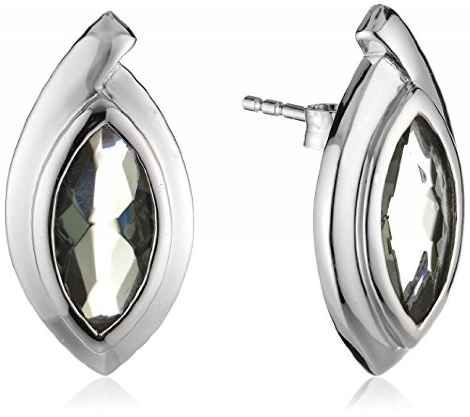 Celesta Damen-Ohrstecker 925 Sterling Silber Glaskristall grau 360220377-3L 