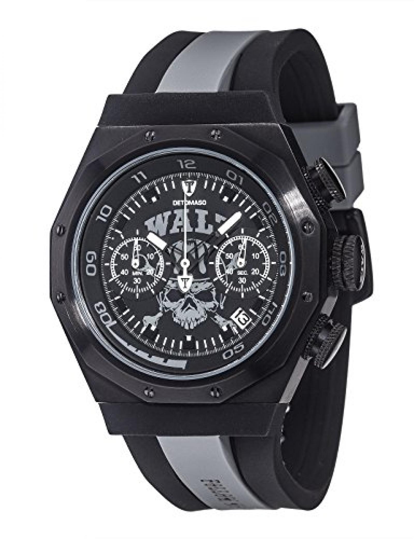 Detomaso Herren-Armbanduhr WALZ Edition ADRENALINE Grey Trend Chronograph Quarz Silikon DT-W1003-D 