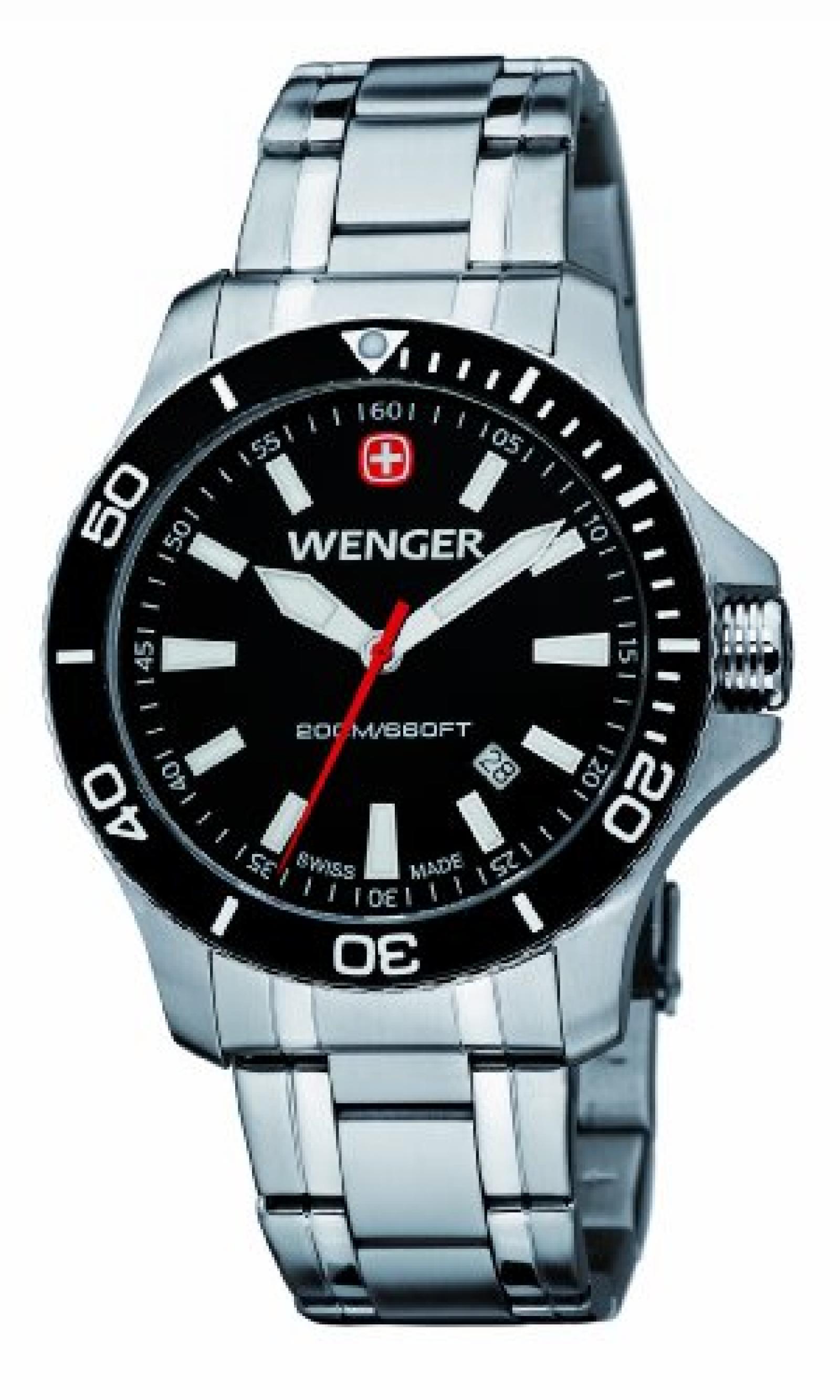 Wenger Herren-Armbanduhr XL Seaforce Analog Quarz Edelstahl 01.0641.105 