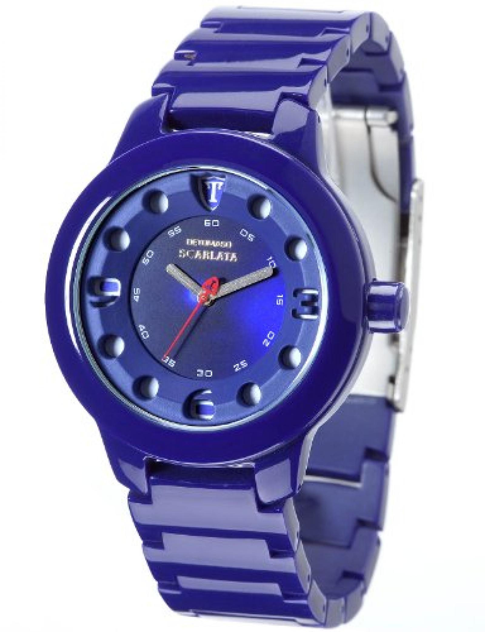 Detomaso Damen-Armbanduhr SCARLATA Violet Ladies Analog Quarz Plastik DT3018-F 