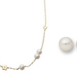 Miore Damen-Set: Halskette + Ohrringe Süßwasser-Zuchtperlen und Diamant 18 Karat (750) Gelbgold MSET004 B00D3YGKOK