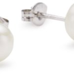 Valero Pearls Classic Collection Damen-Ohrstecker Hochwertige Süßwasser-Zuchtperlen in ca.  7 mm Button weiß 925 Sterling Silber       178810 B002OL2I62