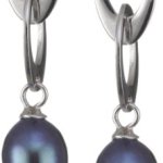 Valero Pearls Fashion Collection Damen-Ohrstecker Hochwertige Süßwasser-Zuchtperlen in ca.  7 mm Tropfenform blau 925 Sterling Silber       60201247 B002OL2KCY