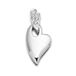 MIOJ5|#MIORE MIORE Damen-Anhänger Herz 9 Karat Weißgold Brillanten MAS908P B0085TMVLE