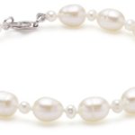 Valero Pearls Fashion Collection Damen-Armband Hochwertige Süßwasser-Zuchtperlen in ca.  4-6 mm Oval weiß 925 Sterling Silber    19 cm   474511 B002OL2JCK