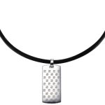 Pierre Cardin Unisex Halskette 925 Sterling Silber rhodiniert Leder Influence 50 cm PCNL90397A500 B00GXV1N2E