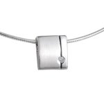 Bella Donna Damen-Halsketten mit Anhänger 925 Sterling Silber 1 Zirkonia weiss 43cm 109486 B00BF6QMIM