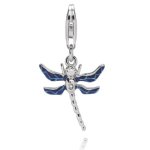 Secret Diamonds Rafaela Donata Damen-Charm Libelle Diamond Collection 925 Sterling Silber Diamant Emaille blau  60250107 B004XOMF02