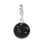 SilberDream Glitzer Charm Swarovski Kristalle Kugel schwarz SHINY Anhänger 925 Silber für Bettelarmbänder Kette Ohrring GSC206 B001MROZO2