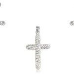 EYS Damen-Schmuckset Kreuze 925 Sterling Silber Kristalle weiß im Etui – UVP 35.90 € B00K3VZP4C