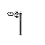 Thuppaki Jeweled handgefertigte filigrane Sterlingsilber gerade Nase pin B00E6PJ9KW